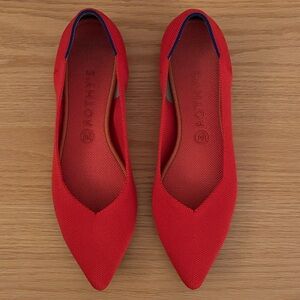 Rothy's Red Pointed Toe Flats